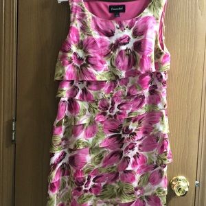 Beautiful flower pattern dressed.